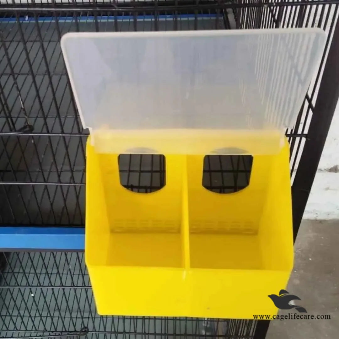 Two Hole Feeder – Designed for Feeding Pigeons & Hens - Open Lif For Refile