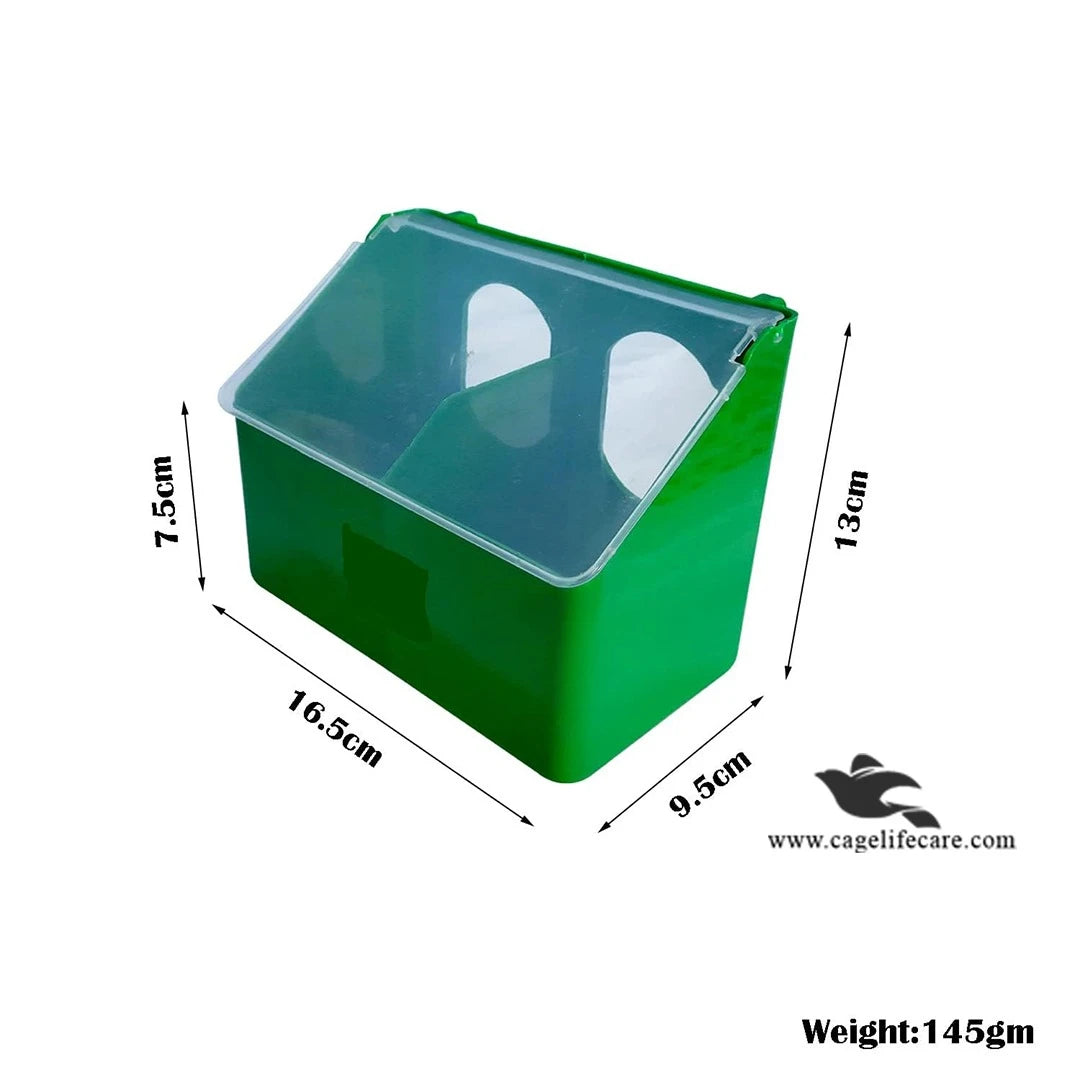 Two Hole Feeder – Designed for Feeding Pigeons & Hens - Diemension