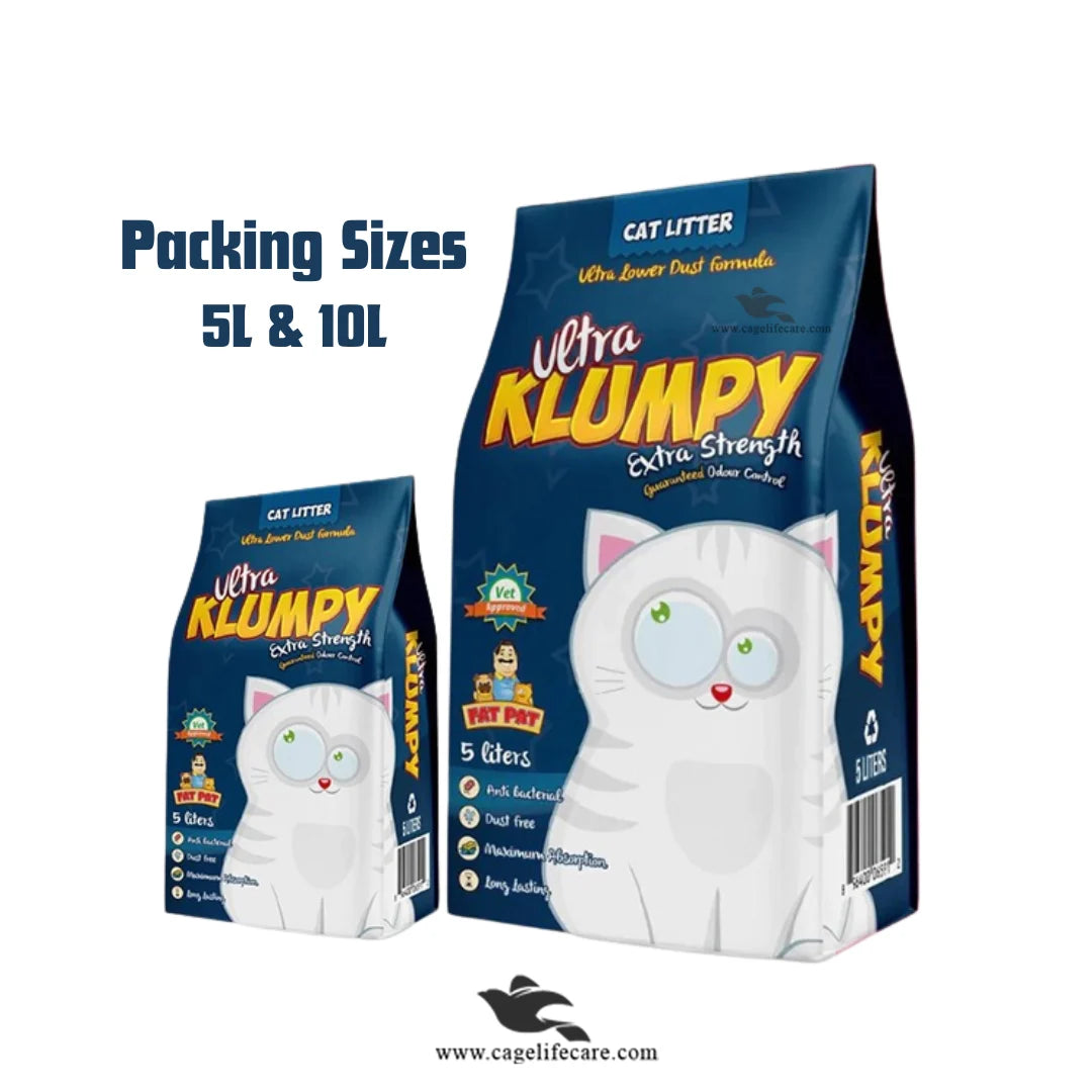 Klumpy Ultra Klumpy Cat Litter – Premium Scented Clumping, Dust-Free – Cage ...