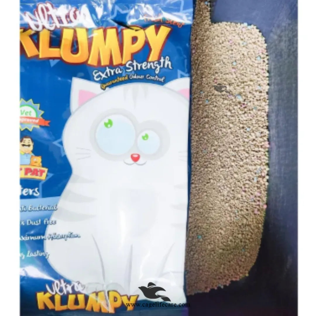 Klumpy Ultra Klumpy Cat Litter – Premium Scented Clumping, Dust-Free – Cage ...