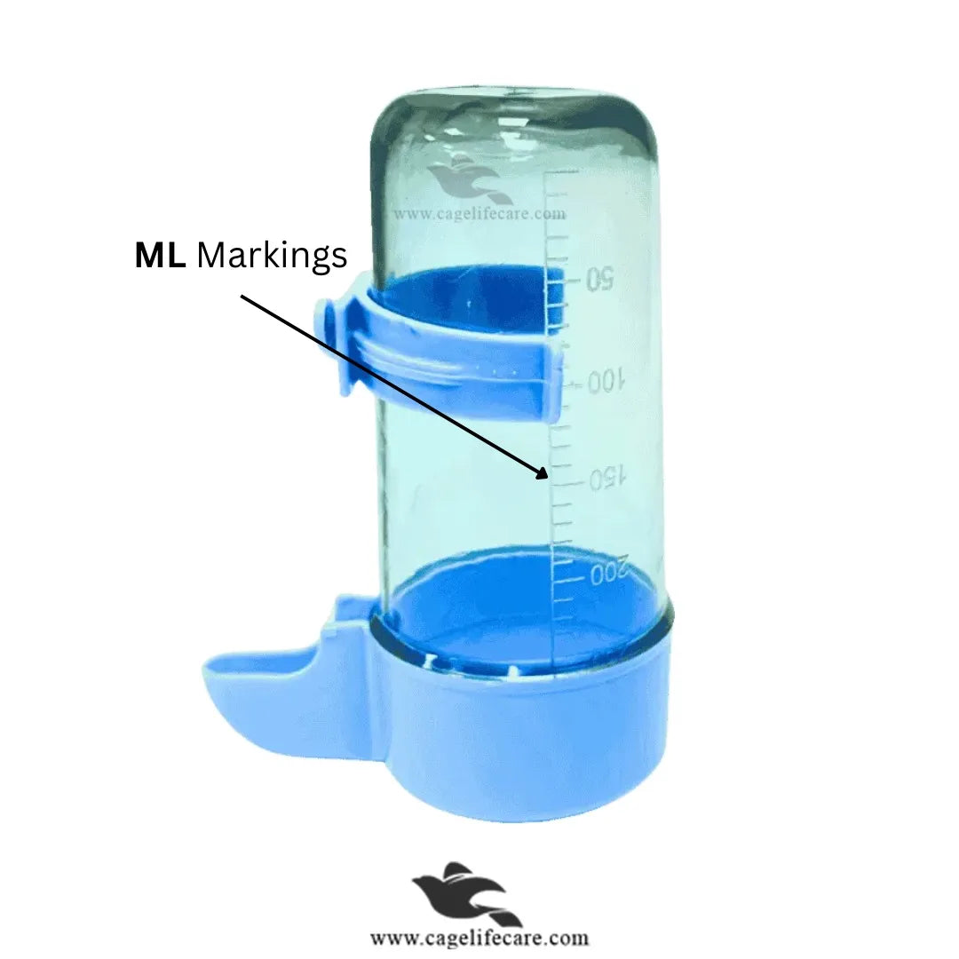 Unbreakable 250ml Water Drinker For Birds ML MARKINGS