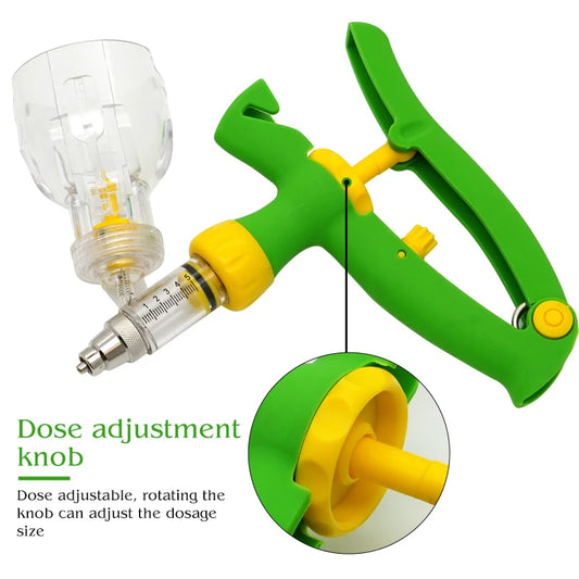 Vaccinator gun for pigeons and chickens