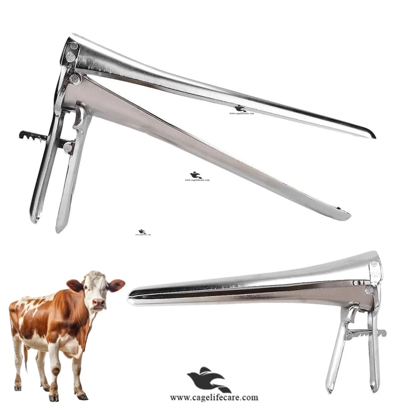 Vaginal Rectal Speculum – Stainless Steel Veterinary Instrument for Livestock