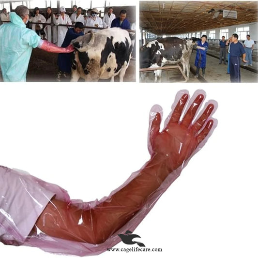 Vet Disposable Arm Length Gloves 95cm for Livestock in Pakistan