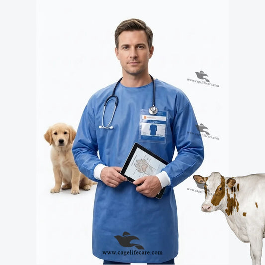 Vet doctor disposable gown protective clothing livestock poultry