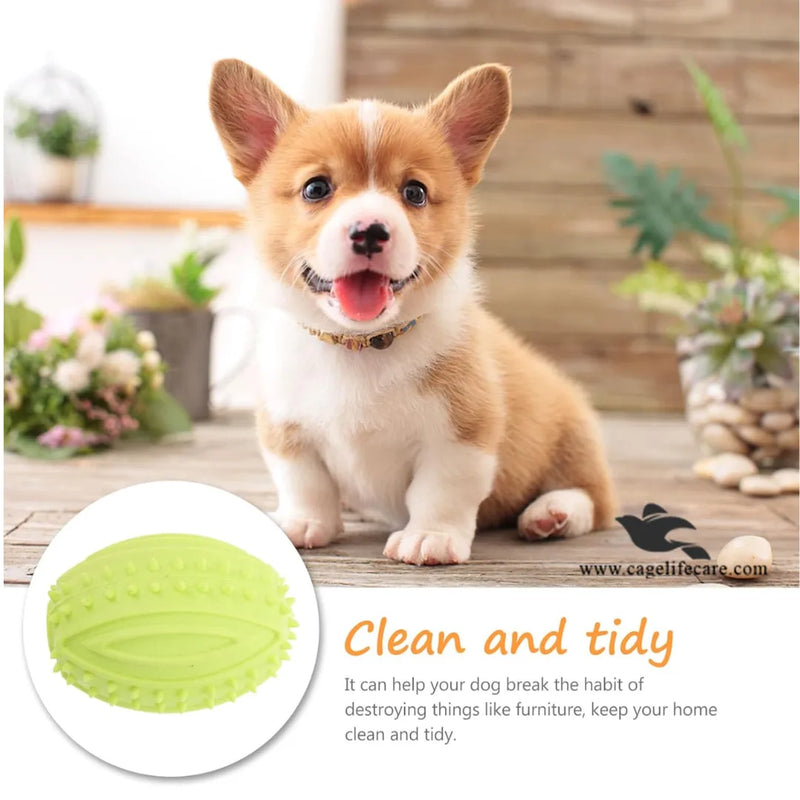 Volley Ball Shape Dog Chewing Rubber Teether Toy – Large, Bite-Resistant & Durable