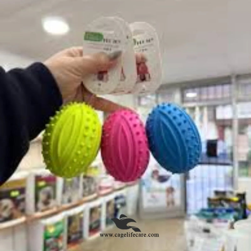 Volley Ball Shape Dog Chewing Rubber Teether Toy – Large, Bite-Resistant & Durable