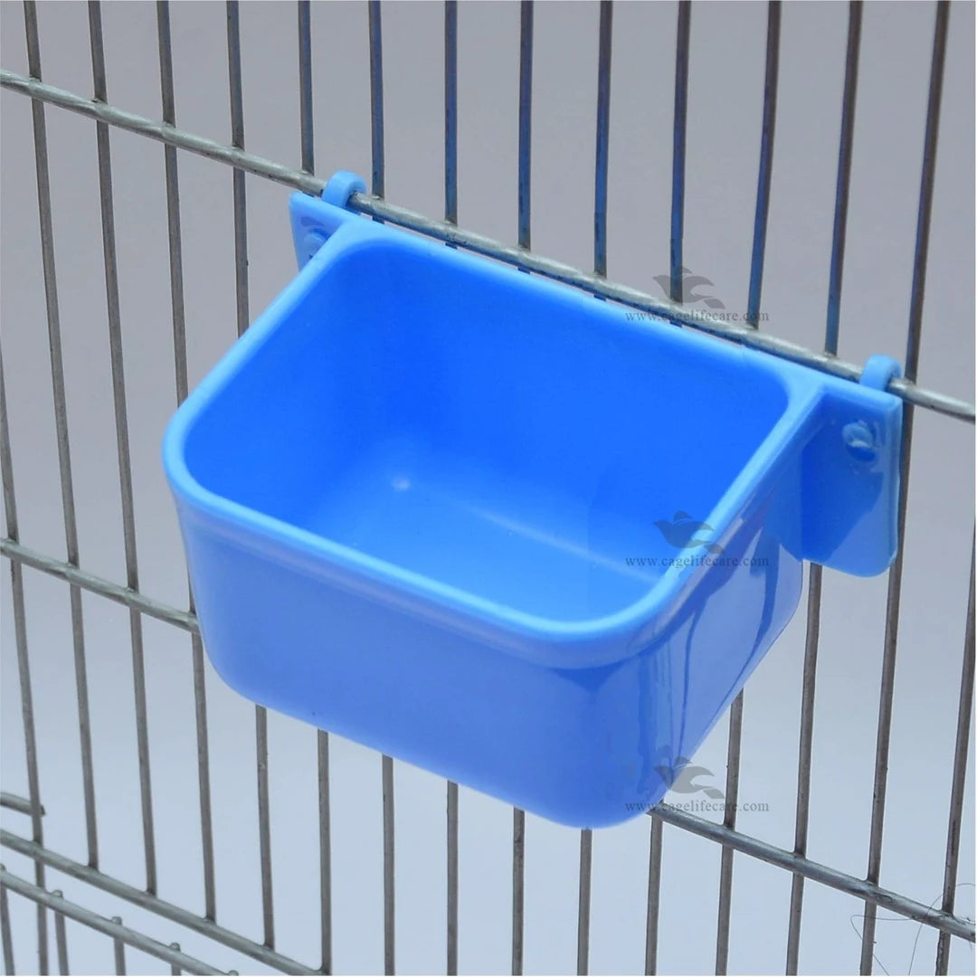 Water And Seed Pot with ML Marking For All Cage Birds install on cage