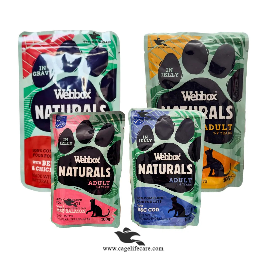 Webbox Naturals Wet Cat Food Pouches – 100g Gravy & Jelly Recipes