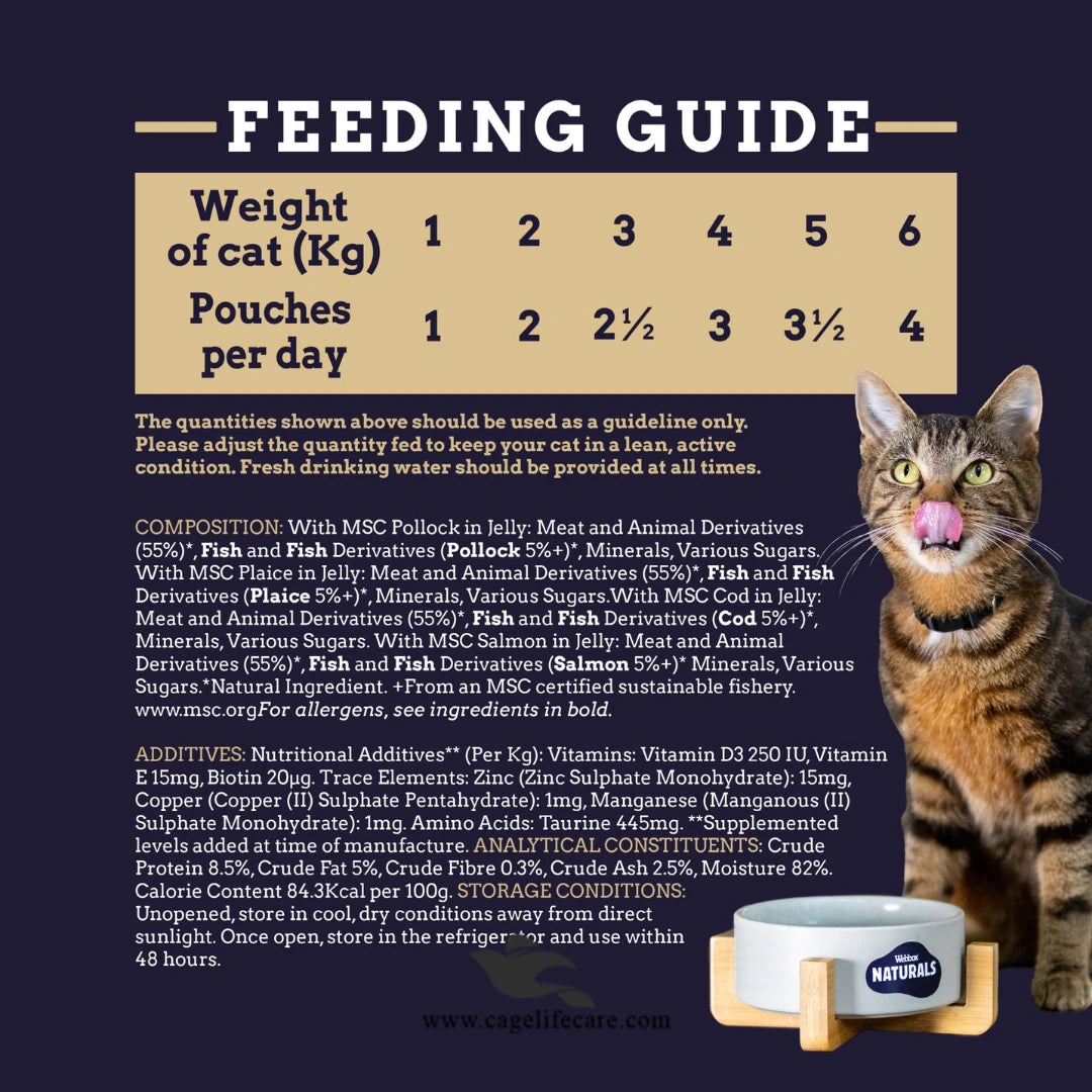 Webbox Naturals Wet Cat Food Pouches – 100g Gravy & Jelly Recipes