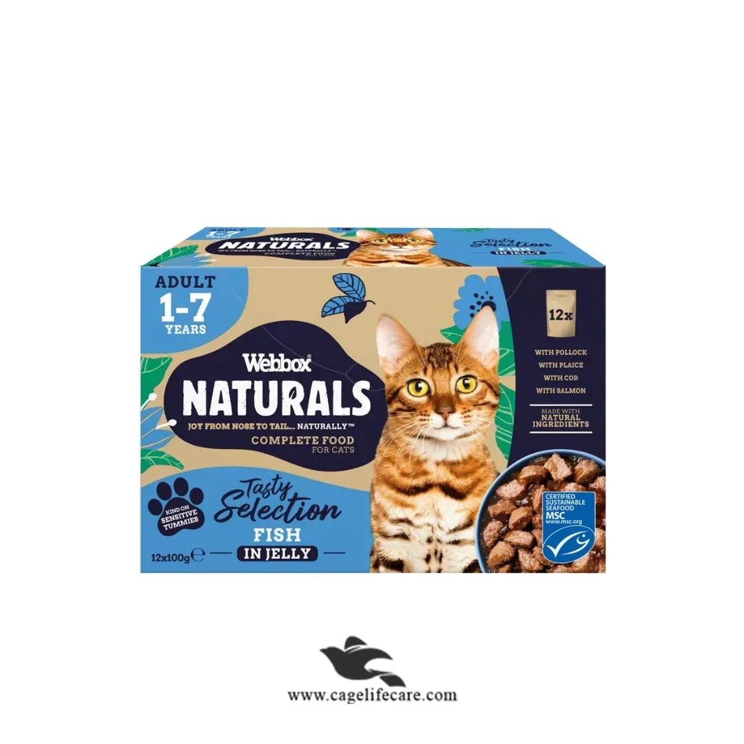 Webbox Naturals Wet Cat Food Pouches – Fish in Jelly