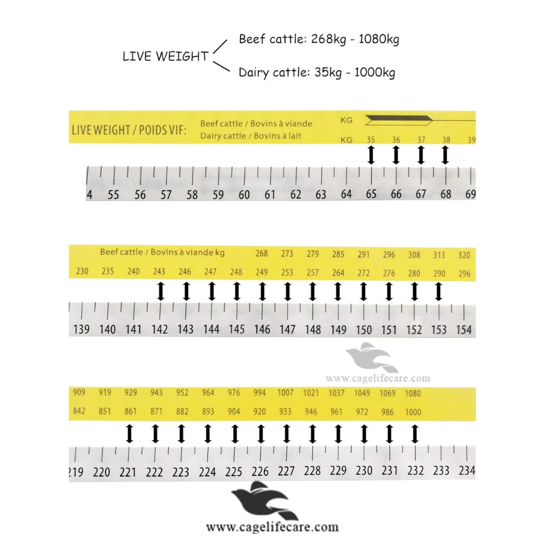 Weight Measuring Tape For Livestock Body Weight