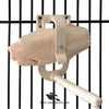 White Cuttlefish Bone Holder with Perch For Parrots, Finches & Small Birds