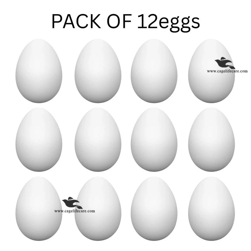 White Dummy Eggs for Hens, Chickens and Ground Birds