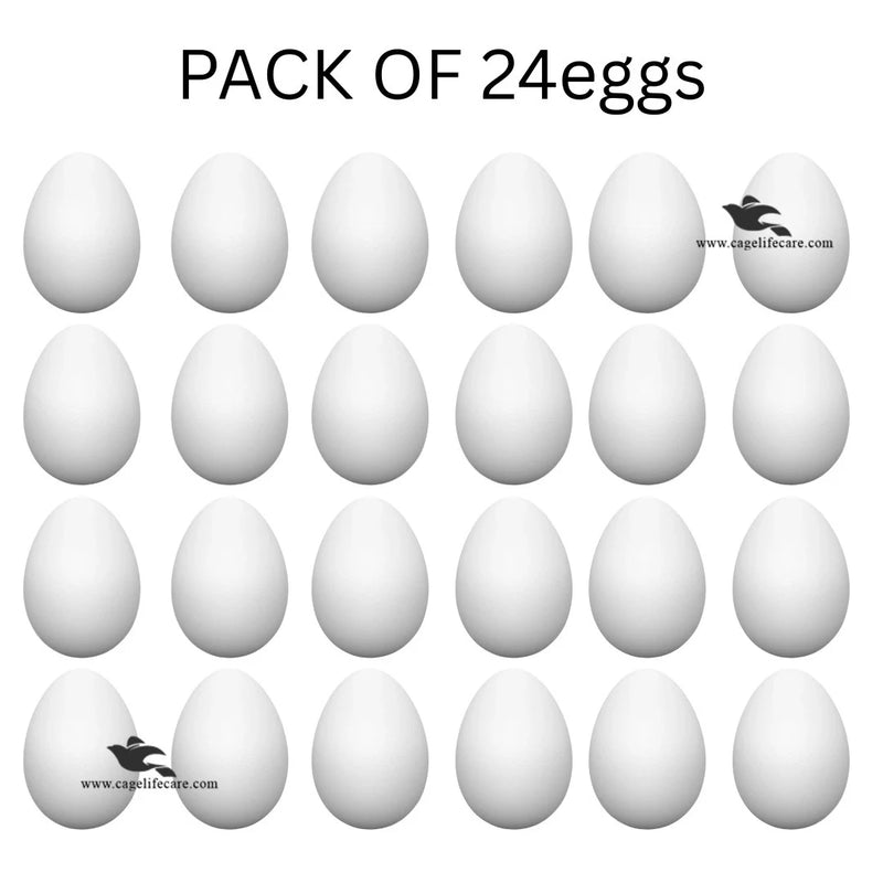 White Dummy Eggs for Hens, Chickens and Ground Birds