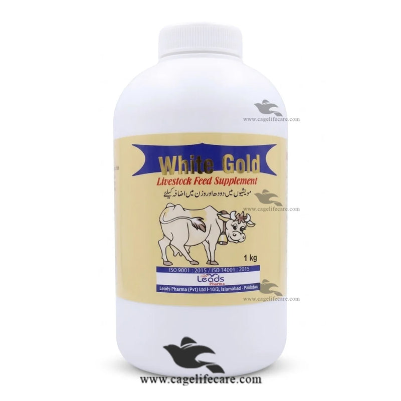 White Gold Livestock Feed Supplement — Mineral and Vitamin Premix for Cattle, Dairy, Buffalo and Goats