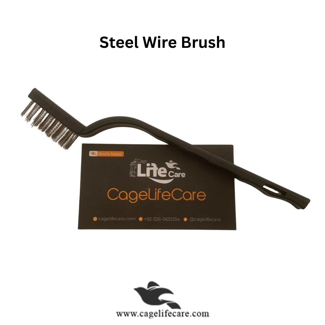 Wire Brush Set – For Cleaning Cages & Tough Spots Steel Hair Brush