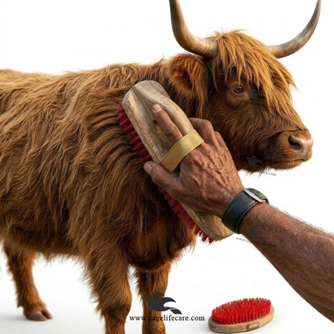 Gentle massage brush for cattle goats and horses Pakistan