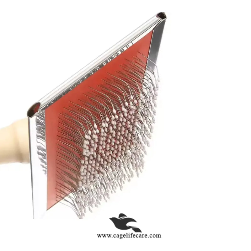 Wooden Slicker Grooming Brush for Dogs & Cats – Deshedding & Detangling