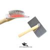 Wooden Slicker Grooming Brush for Dogs & Cats – Deshedding & Detangling