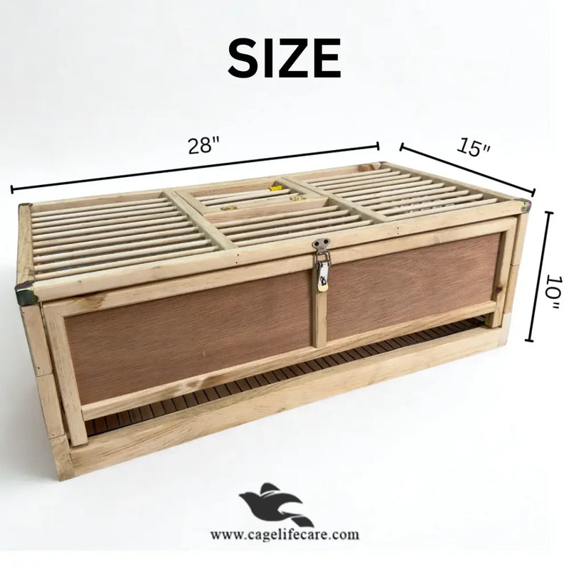 Wooden Tossing Cage (Foldable) for Pigeons – Durable & Ventilated