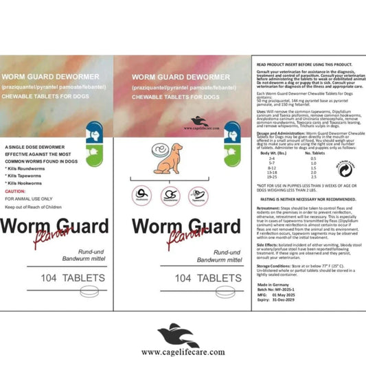Wormguard Plus for Puppies and Dogs (Original) – 1 Tablet  Broad-Spectrum Dewormer