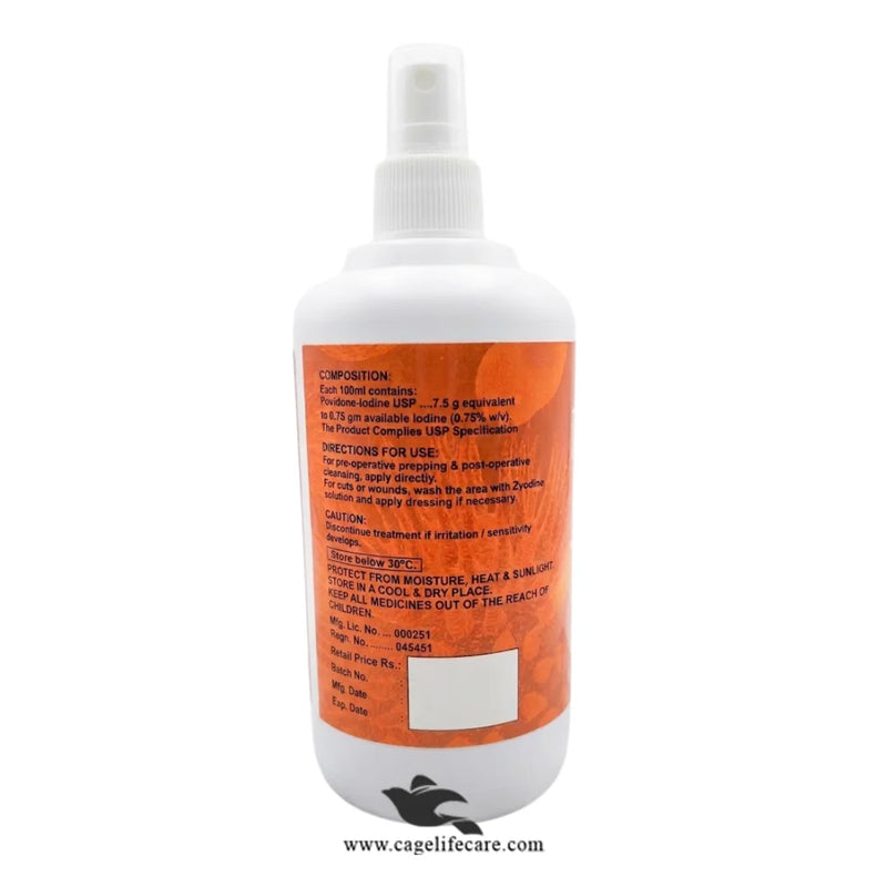 Zyodine Solution — Iodine Antiseptic for Birds, Poultry & Livestock
