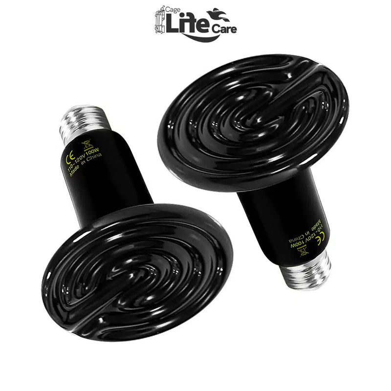 Ceramic Heat Emitter 100W - No-Light Heat for Birds & Pets