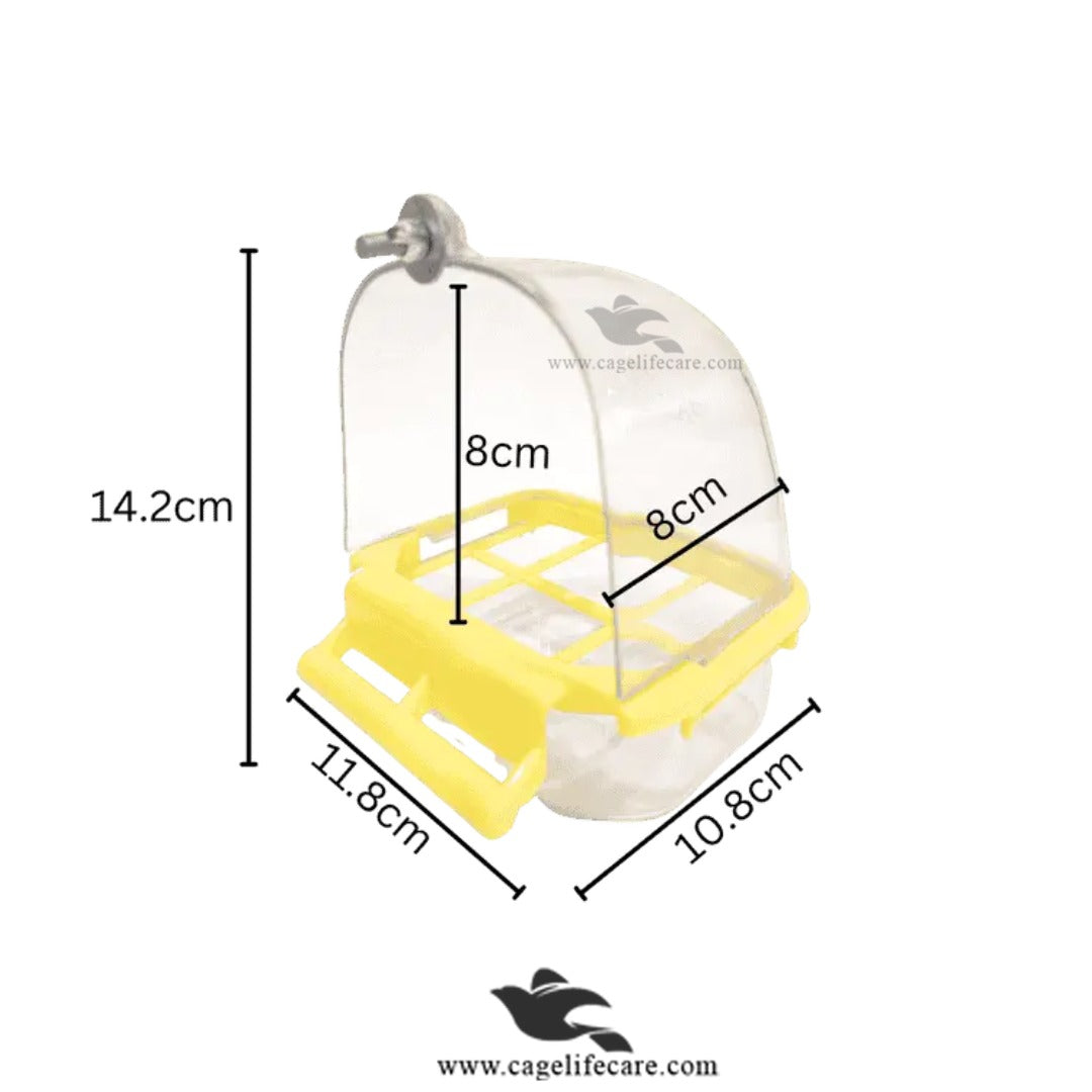 Crescent Feeder for Birds – Mess-Free Bird Feeder for Cages ( diamention size )