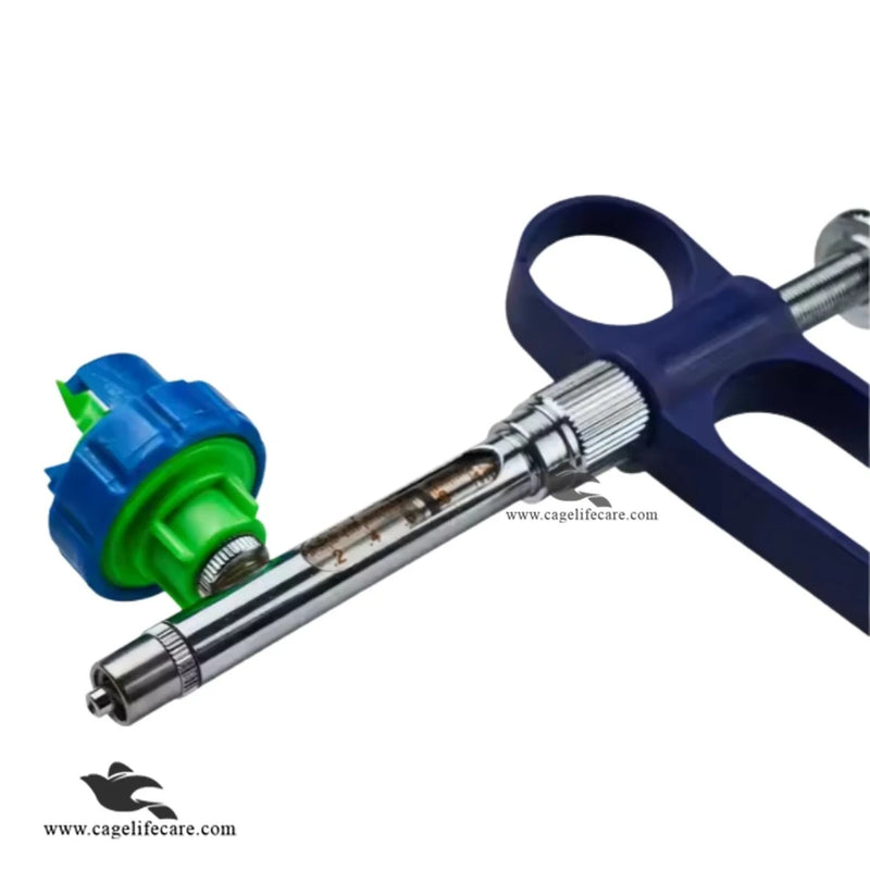 Automatic Veterinary Syringe Vaccine Gun 5ml STEEL – Adjustable Injector Imported