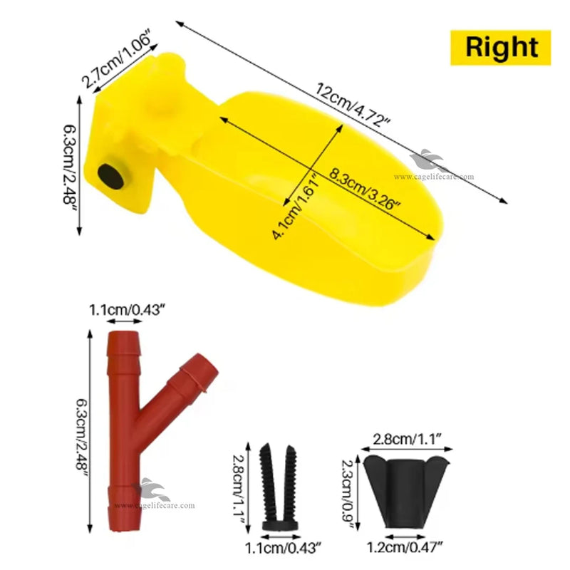 External Automatic Water Cup for Quail and Small Ground Birds