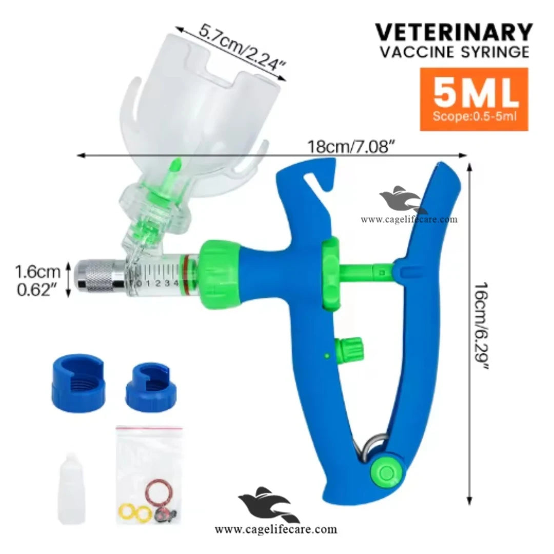 Eagle Injection Machine 5ml Automatic Vaccination Gun – Adjustable Injector for Pigeons, Poult ...